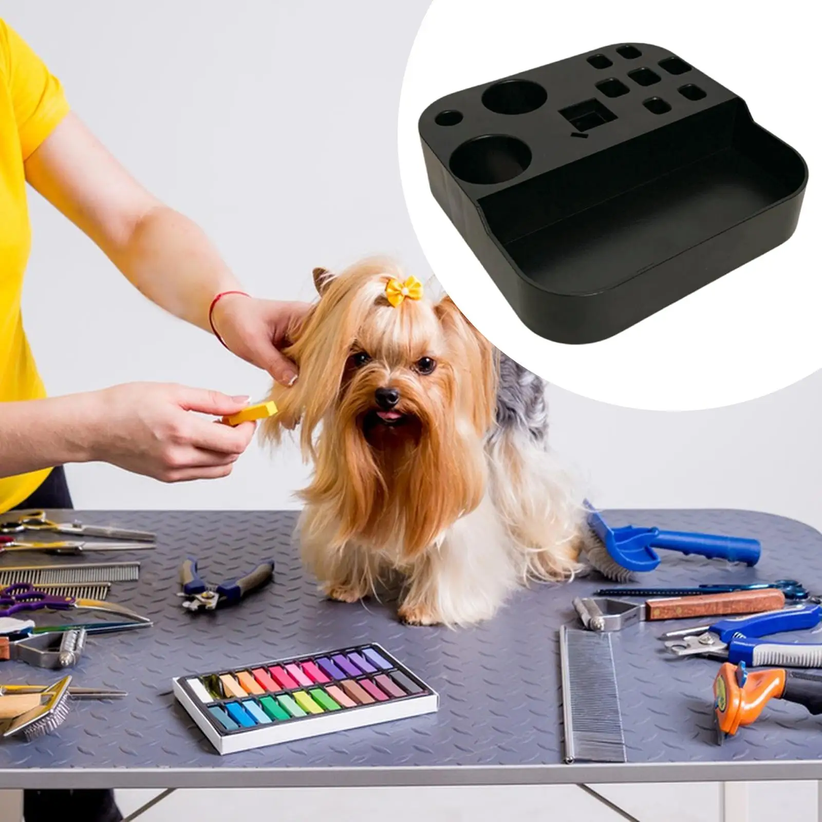 Pet Grooming Tools Holder Storage Rotatable for Scissors Accessories Brushes