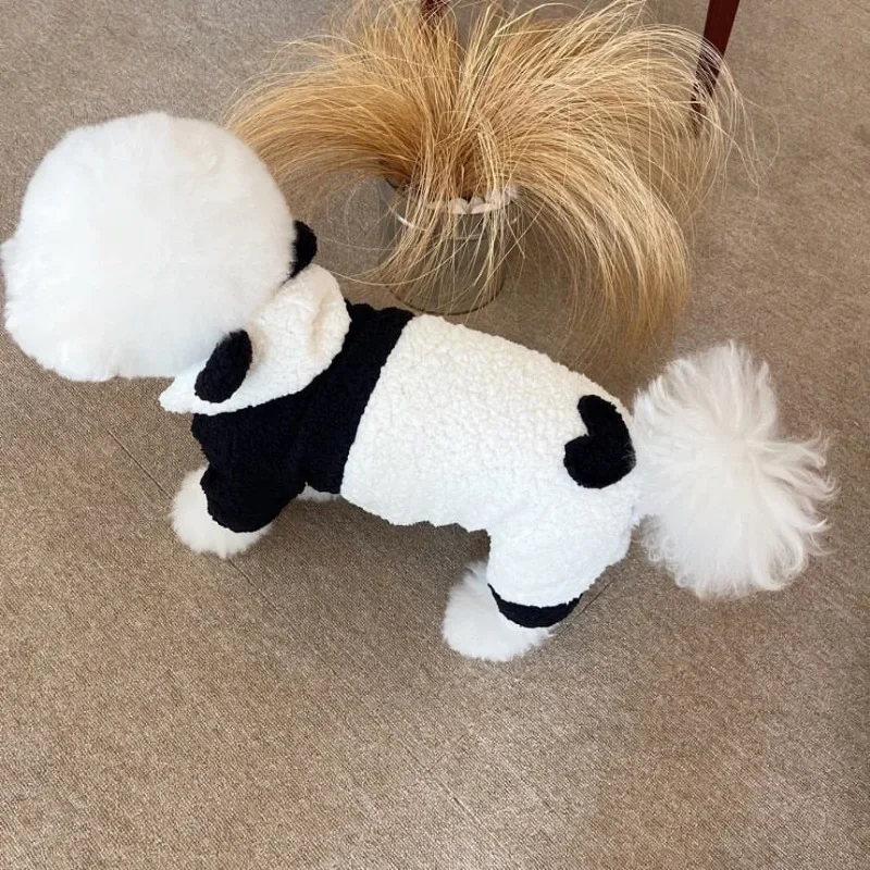 Disfraz de perro Panda de otoño e invierno, transformaciones, ropa de 4 patas, osos de peluche Bomei, ropa para perros pequeños y mascotas, ropa Para Caes - imagen 3