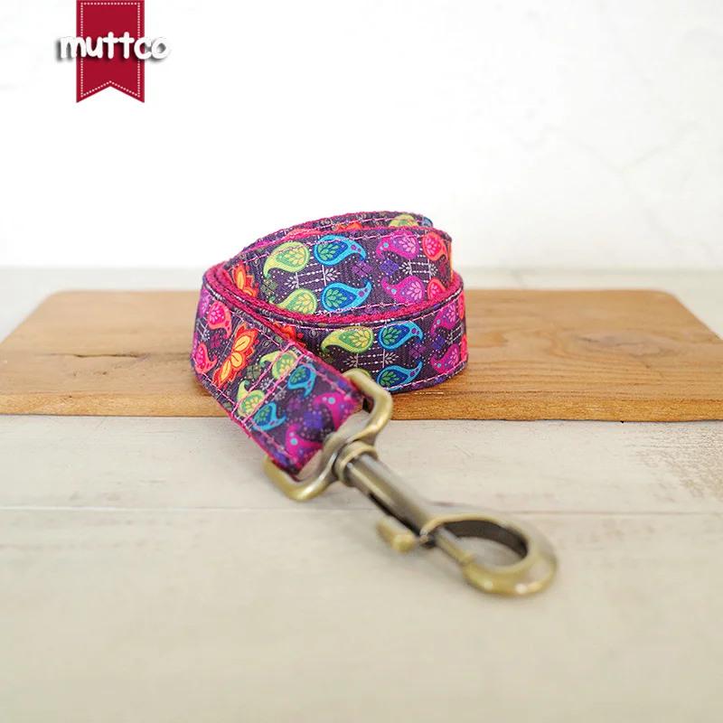 MUTTCO engraved metal buckle dog collar NEON OCEAN personalized dog ID tag collar 5 sizes nameplate anti-lost pet supply UDC210 - imagen 3