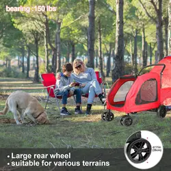 Carrito plegable para perros medianos y grandes - paseo comodo