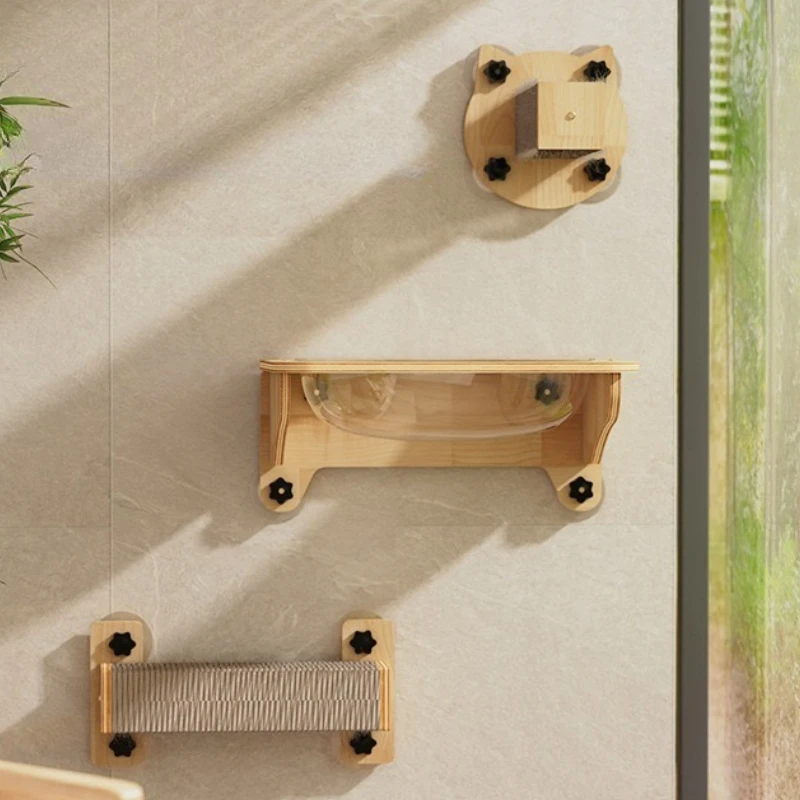 Árbol colgante para gatos con ventosa, accesorios para árboles de gatos de interior, hamaca para gatos, ventana, muebles para gatos y gatitos, poste rascador de juguete - imagen 4