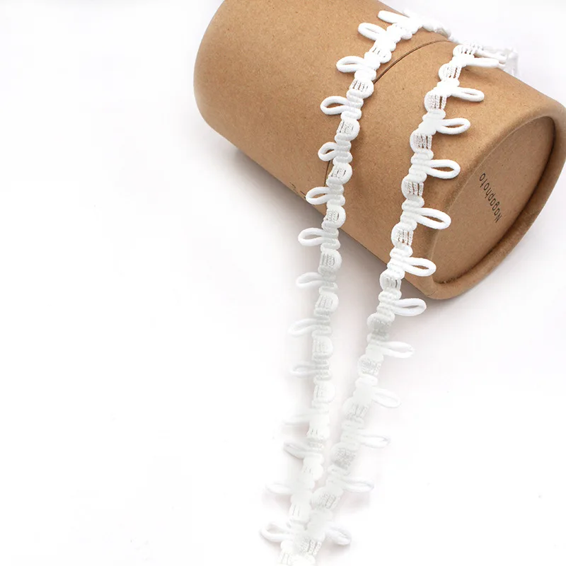 Cinta elástica blanca-negra con botones para collares de perro y gato - imagen 4