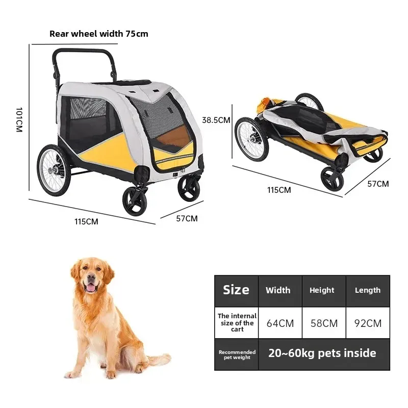 Carros grandes para mascotas con múltiples gatitos y perros, carritos gigantes para salir, cochecitos para caminar para mascotas discapacitados y hervidos, transportador para gatos