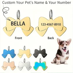 Pajarita personalizada con nombre para perro y gato - identificación