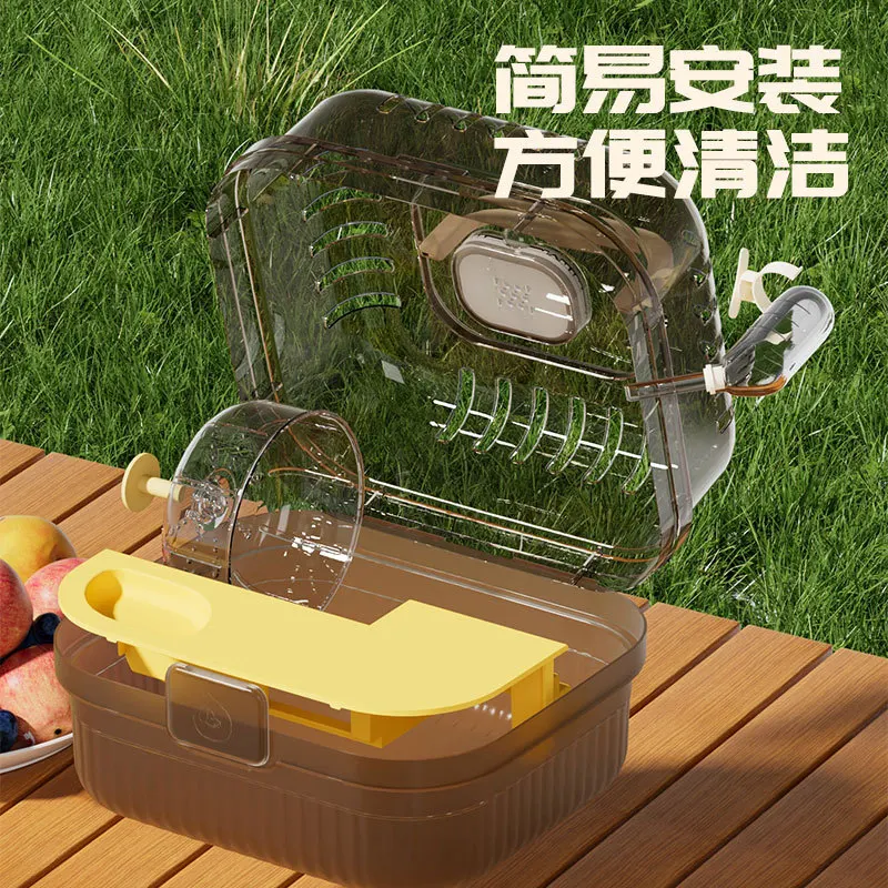 Jaula para hámster al aire libre, jaula portátil para salida, bolsa de miel, rama de flor planeadora, rata, oso de seda dorado, suministros para mascotas pequeñas, jaulas para llevar - imagen 3