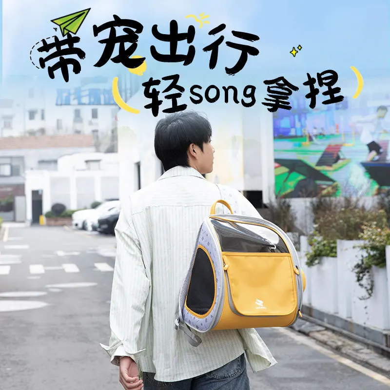 Bolsa para caminar con Flash, bolsa extraíble para gatos, mochila portátil para salir, bandolera portátil, suministros ligeros y transpirables para gatos - imagen 2