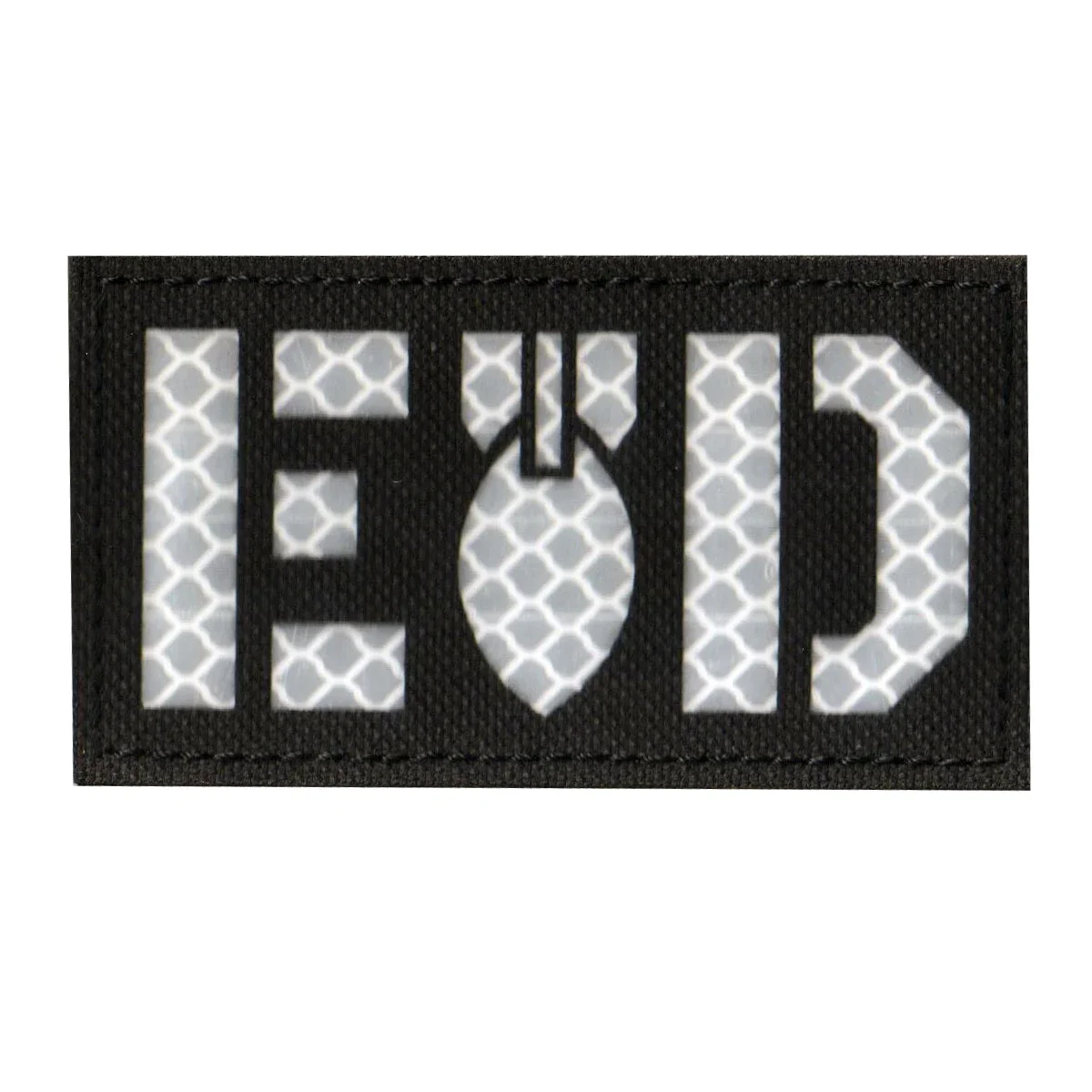 Parche bordado EOD, insignia con emblema, reflectante de luz militar con gancho para mochila de ropa, parches tácticos negros - imagen 4