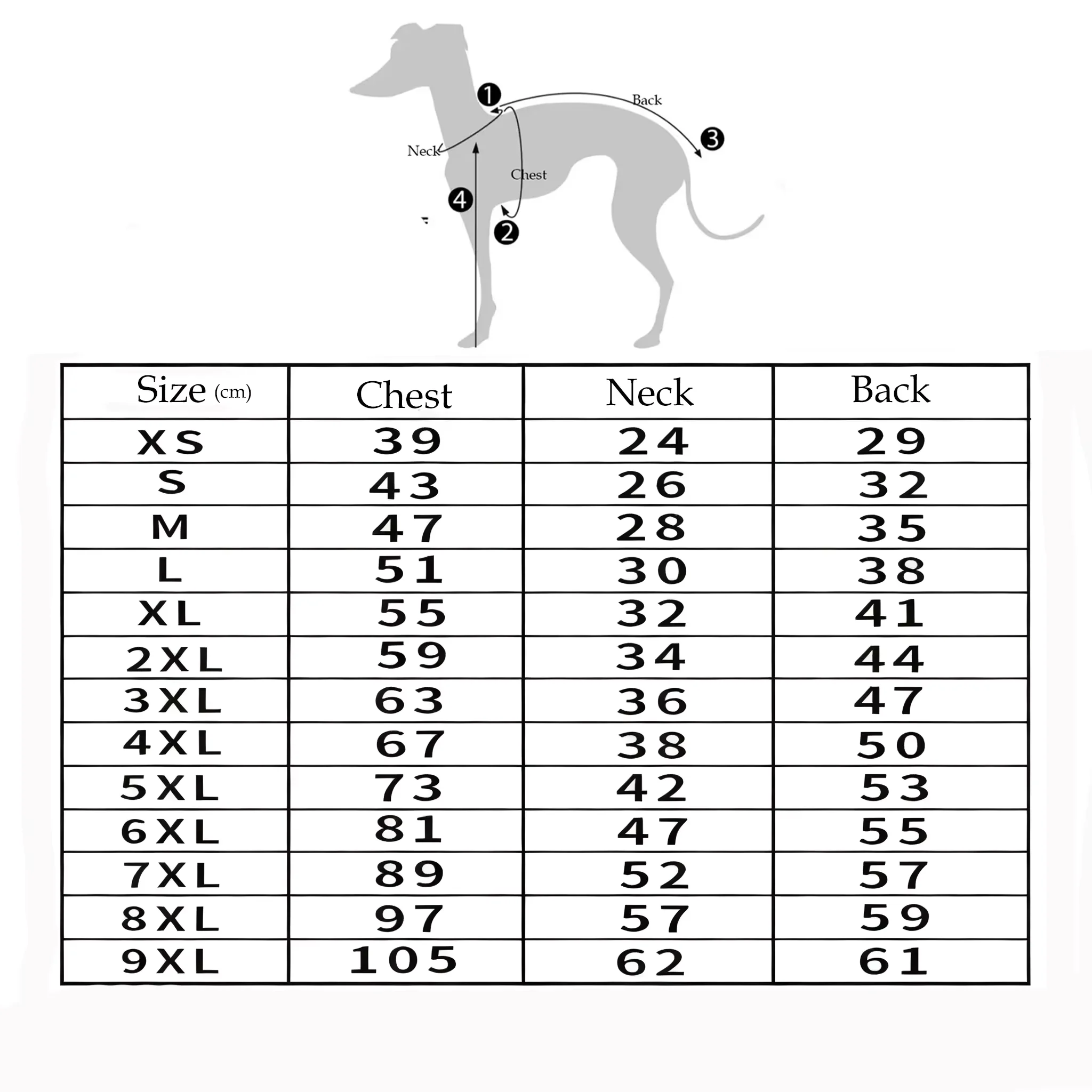 Abrigo cuello alto para galgo italiano