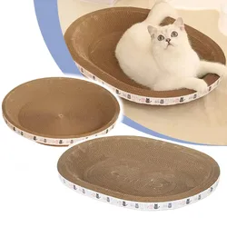 Rascador corrugado para gatos – nido juguete cama resistente
