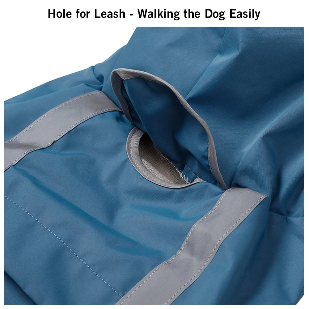Chubasquero impermeable para perro, capucha transparente para perros pequeños y grandes, Poncho de lluvia ajustable reflectante de seguridad para mascotas - imagen 5