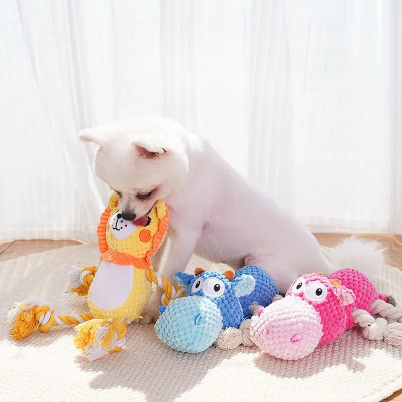 Juguetes chirriantes de peluche para mascotas, suministros interactivos para perros, forro polar interior para cachorros, juguete para rechinar los dientes resistente al masticable, productos de juego para perros - imagen 3