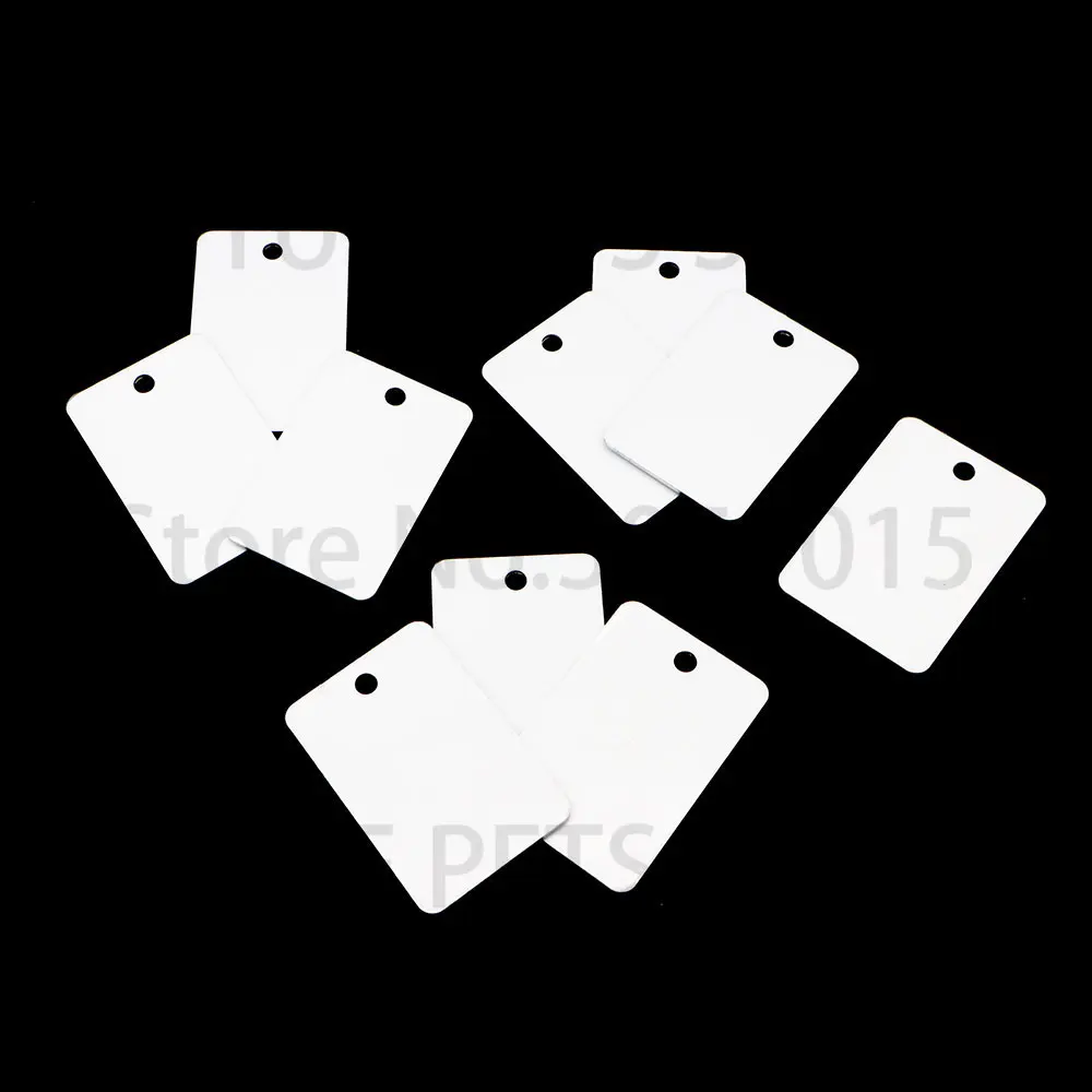 100 Uds. Etiqueta colgante impresa en blanco de aluminio, colgante de Color, accesorios para llavero, colgante con personalidad impresa personalizada para mascotas - imagen 5