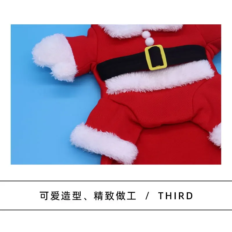 Ropa para perros Ropa de transformación navideña Ropa de Papá Noel Ropa cálida de invierno para gatos y mascotas - imagen 3