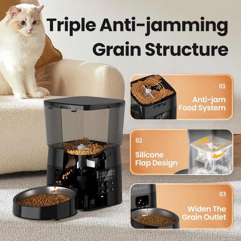 Comedero automático para gatos y perros - versión con botón - imagen 4