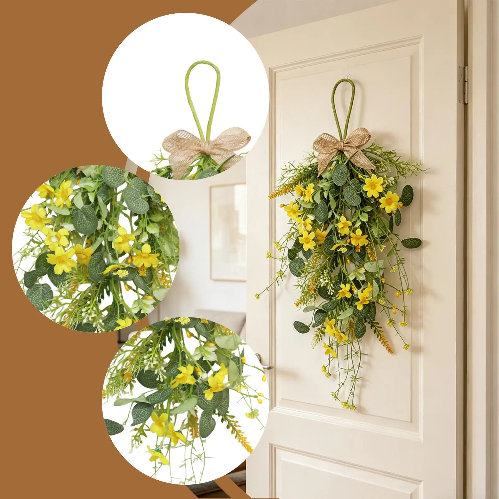 Guirnalda decorativa con lazo y hojas artificiales para gatos y perros - imagen 4