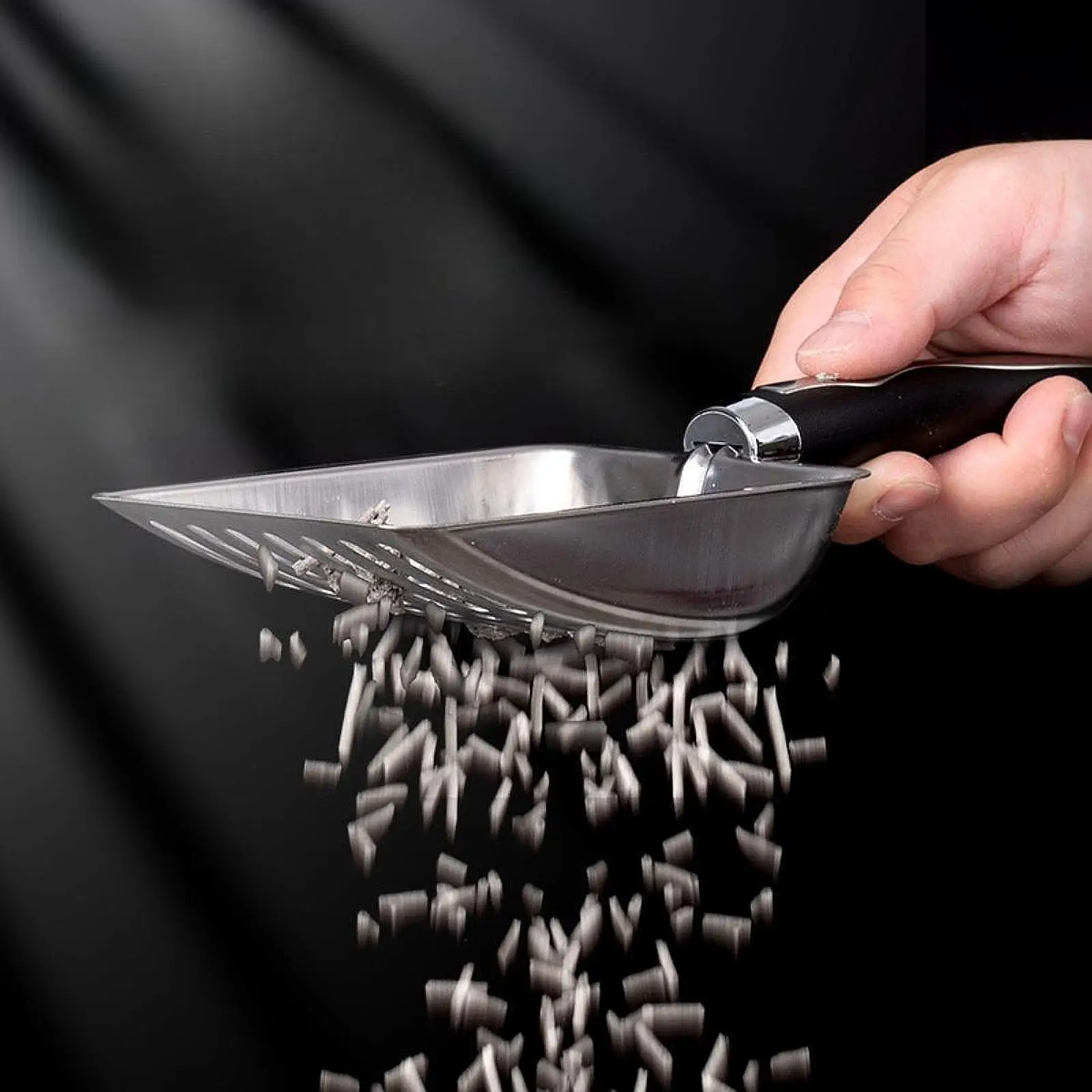 Stainless Steel Litter Scoop Deep Spade Sifter Long Handle Pet Cleaning Tools, Cat Sand Spade Kitty Scooper for Kittens