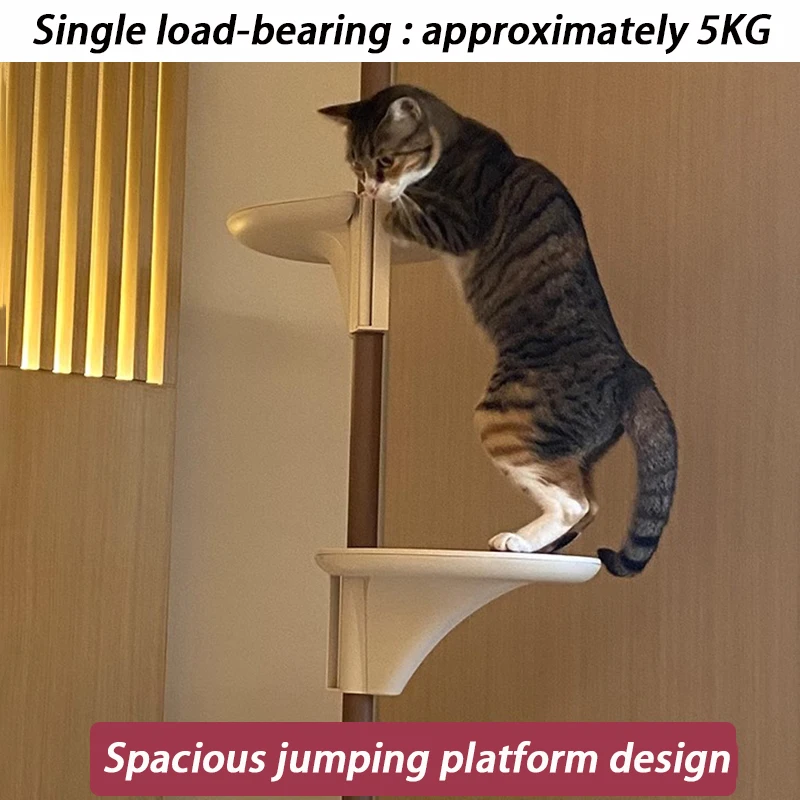 Árbol grande para gatos, suelo a techo, poste de árbol alto Simple para gatos con hamacas, plataforma para saltar, juguetes, suministros para mascotas de varios niveles - imagen 2