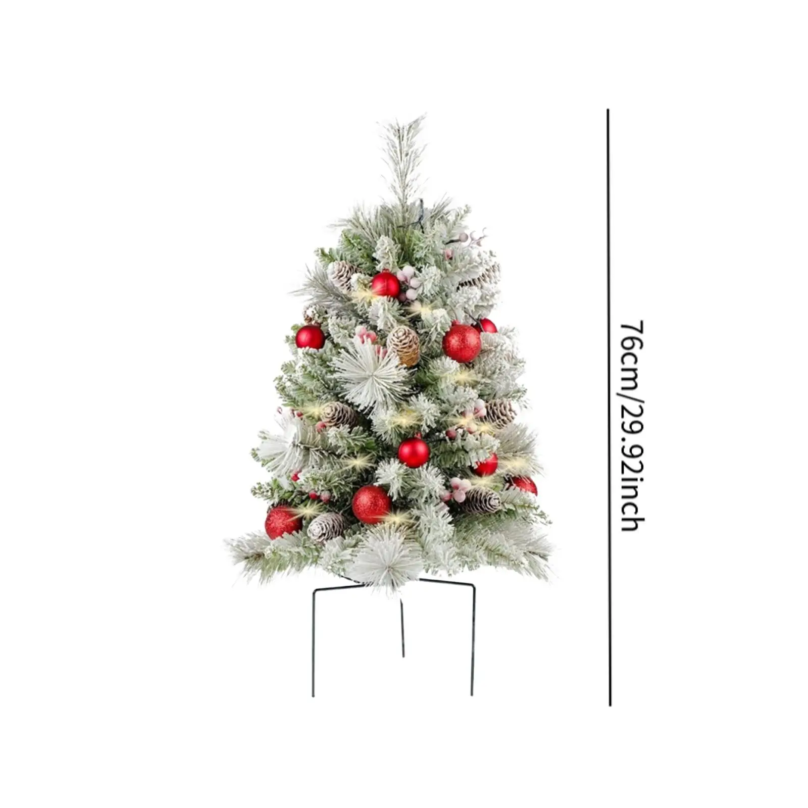 Artificial Tree with Lights Artificial Greenery Shrubs Realistic Bushes Plants for Yard Christmas