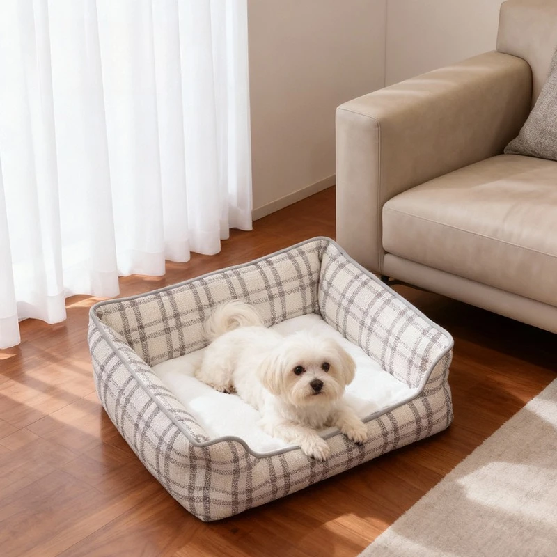 Perrera para mascotas para todas las estaciones, taza de té de peluche Yorkshire para perros pequeños, perrera especial de celosía, productos para mascotas de invierno