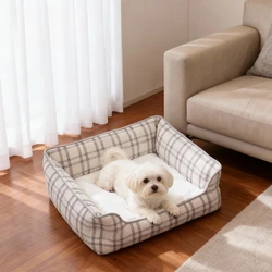 Perrera para mascotas para todas las estaciones, taza de té de peluche Yorkshire para perros pequeños, perrera especial de celosía, productos para mascotas de invierno