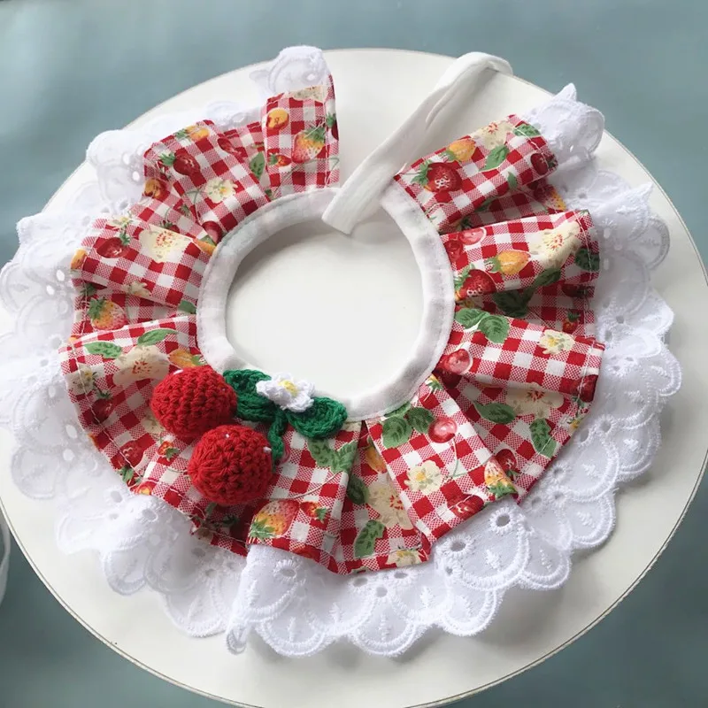 Bandana de lujo para perro y gato, Collar de encaje bordado, baberos, lazo para perro, Princesa, accesorios para perros pequeños y medianos, proveedor de mascotas - imagen 2