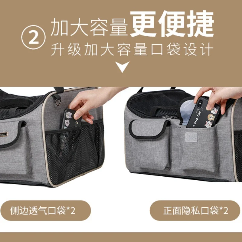 Pet Bag Dog Car Nest Cat Travel Car Small Dog Multi-functional Dual-purpose Bag - imagen 3