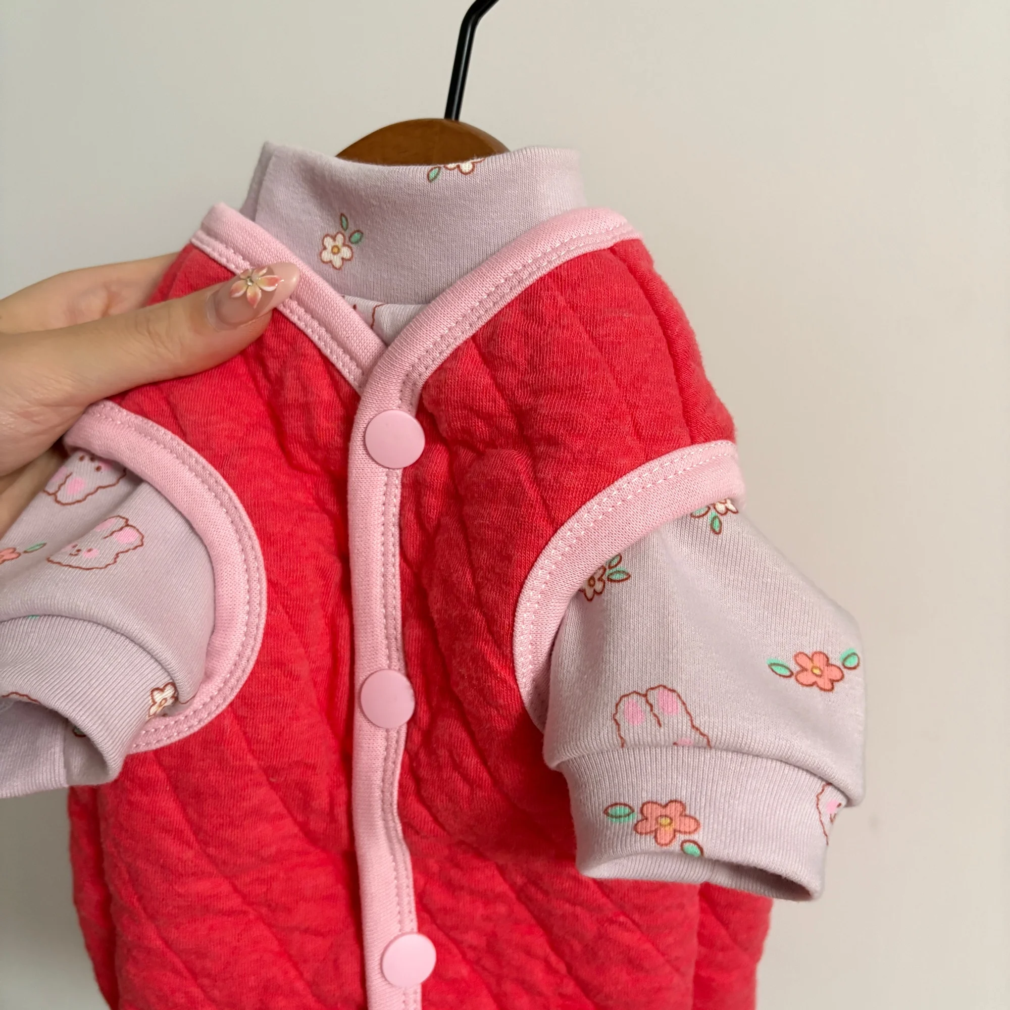 Pijama para gatos de algodon a cuadros azules - Invierno suave - imagen 2
