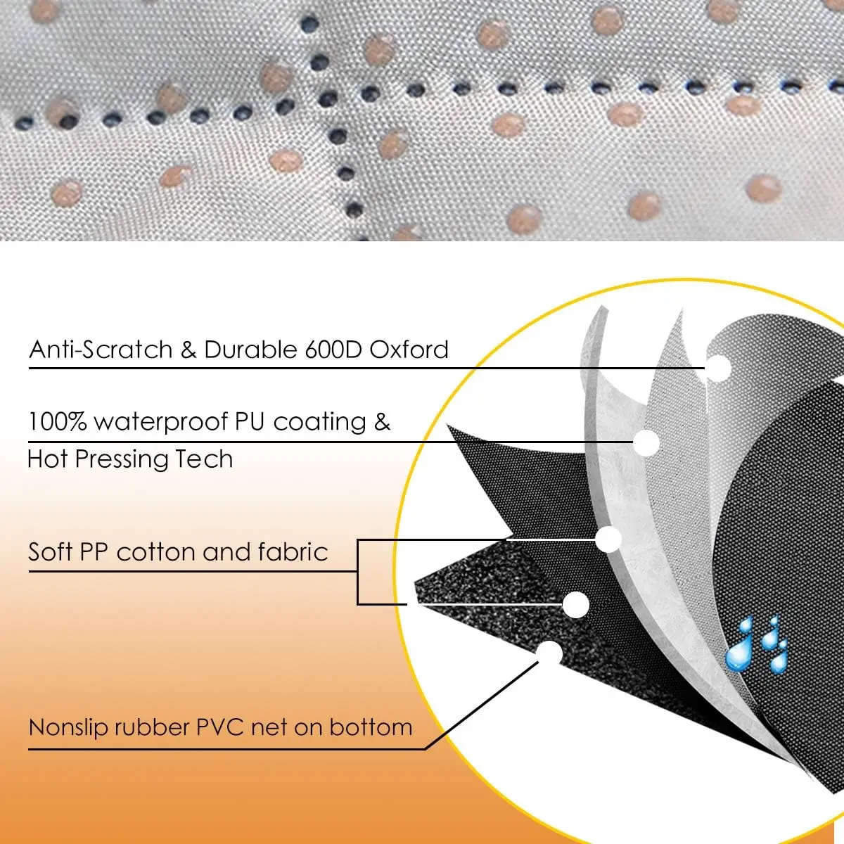 Funda para asiento de coche para perro, colchón portador de viaje para mascotas, impermeable, antideslizante, Protector de asiento de coche para perro, asiento trasero para accesorios para perros - imagen 4