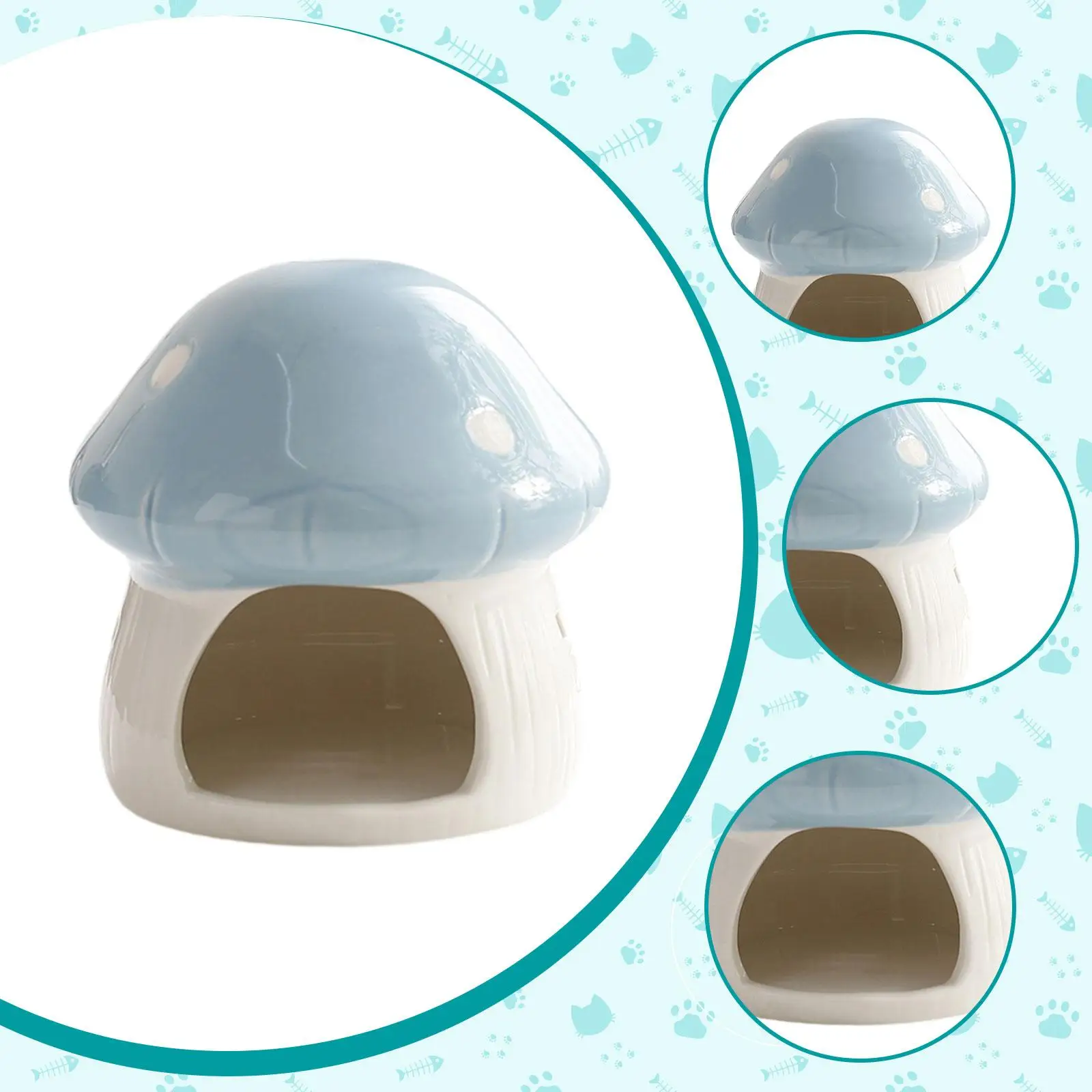 Ceramic Hamster House Small Animal Hideout for Chinchilla Small Animals Rats