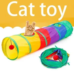 Túnel para gatos, tubo para mascotas, juguete plegable para jugar al interior y al aire libre, juguetes para cachorros, rompecabezas, ejercicio, entrenamiento oculto, juguetes para mascotas