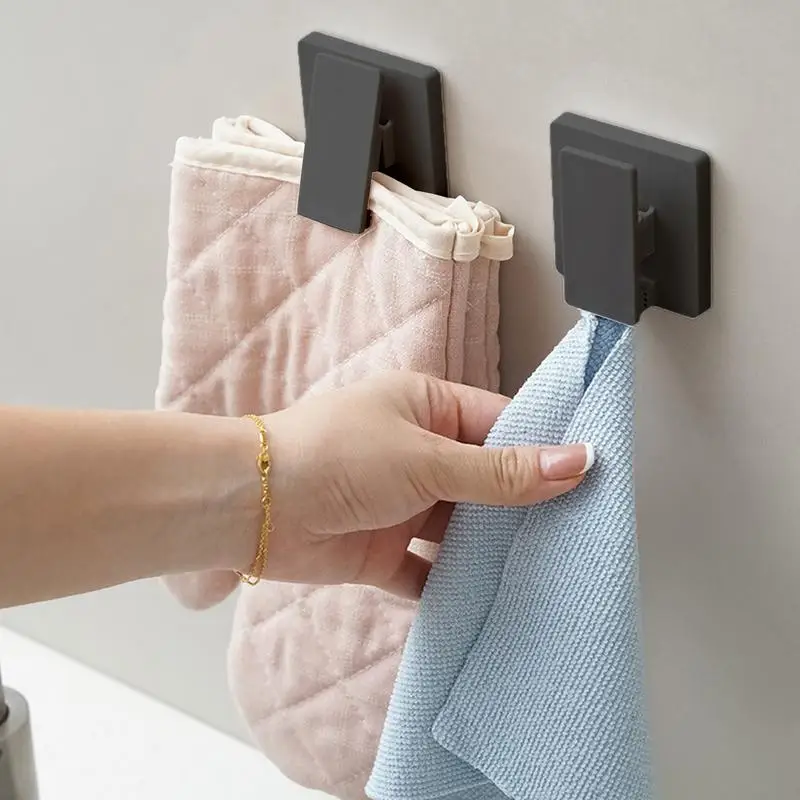 Clips adhesivos para colgar pasta de dientes, sujetadores multifunción, soporte para póster, limpiador Facial - imagen 3