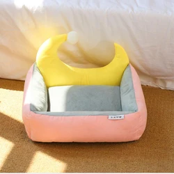 Cama nido acolchada felpa suave invierno para gatos y perros