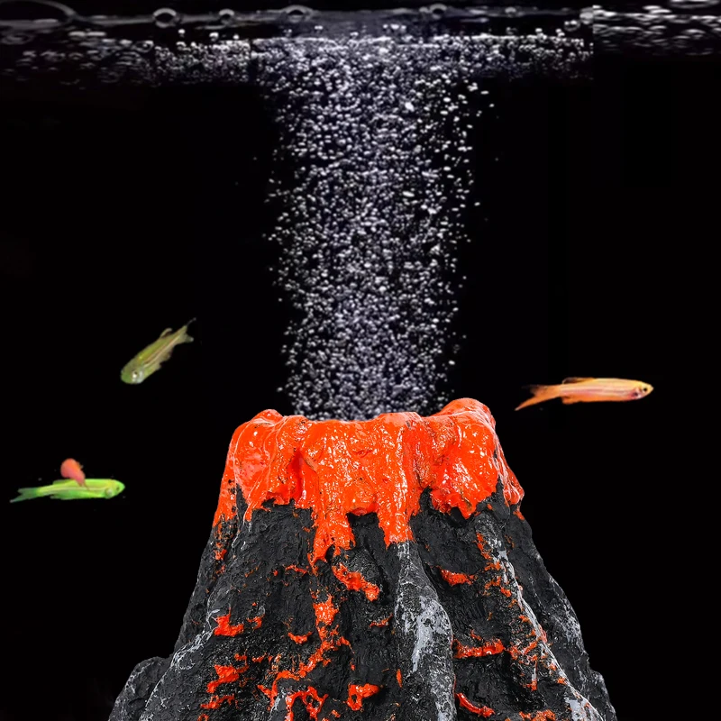 Simulación de paisajismo para pecera, accesorios para acuario volcán, aireador de rocalla para bomba de acuario, piedra de burbujas, piedra rica en oxígeno - imagen 3