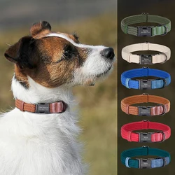 Collar nailon con placa identificativa para perro – Resistente y personalizable