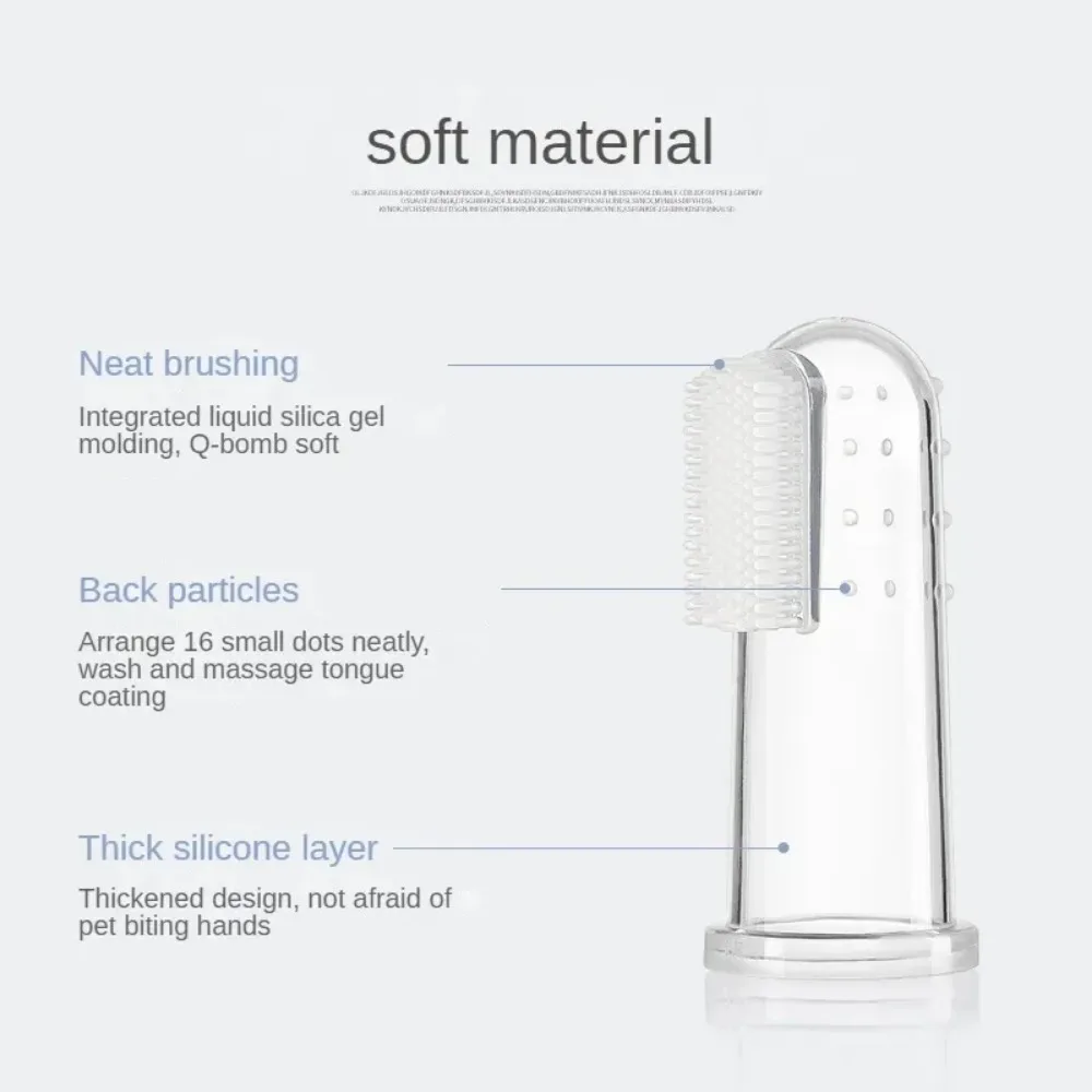 Cepillo de dientes de silicona para perros, accesorios de limpieza bucal, productos de limpieza, 1/2/5/10 piezas - imagen 5