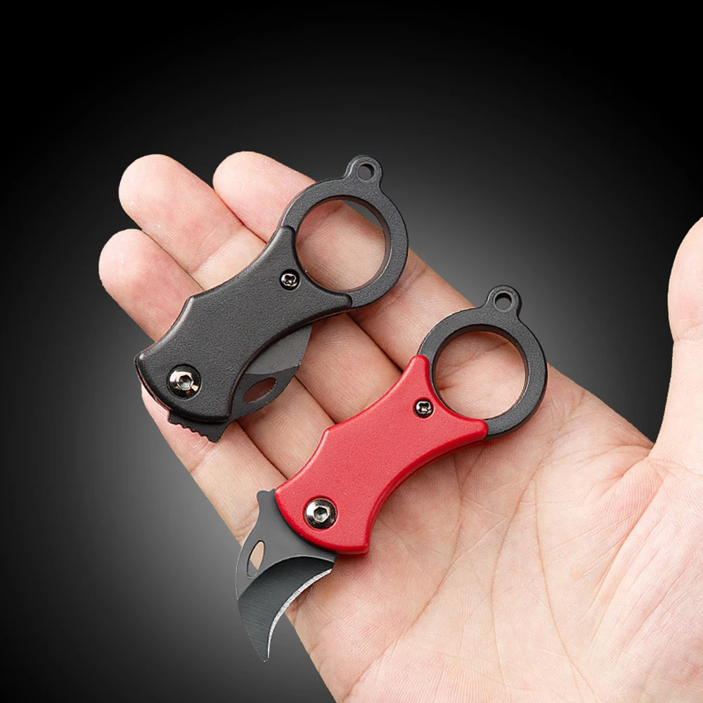 Cuchillo de bolsillo pequeño para hombre, accesorio portátil para actividades al aire libre, para acampar y cazar, 1 unidad - imagen 4
