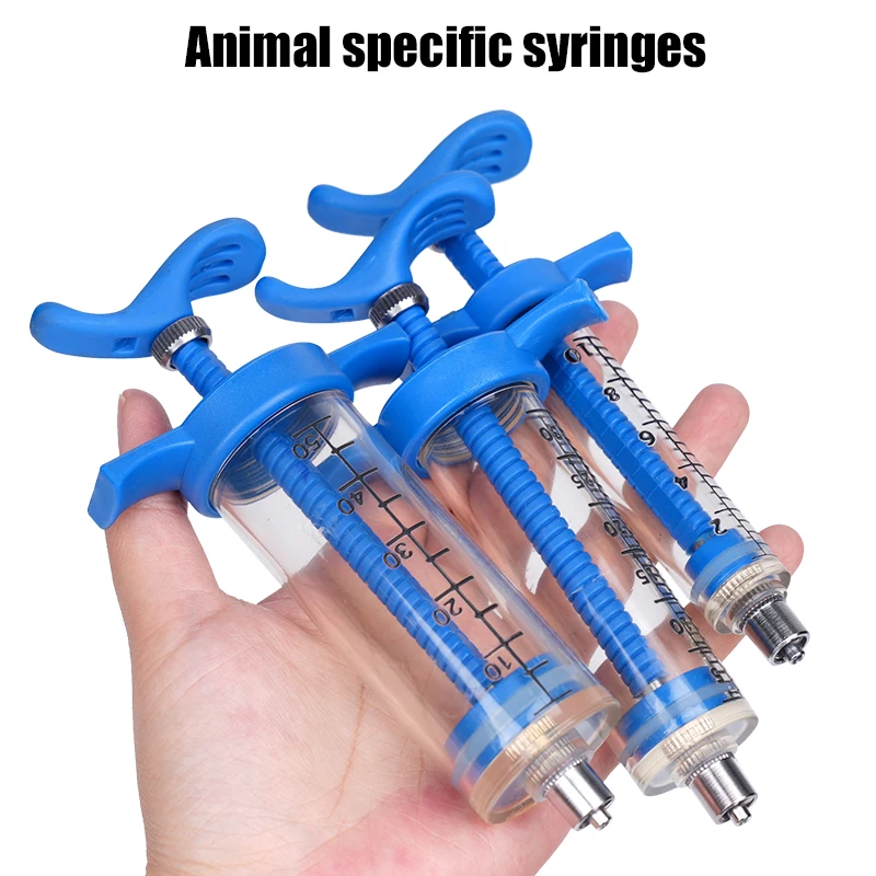 Jeringa Manual para animales de 10/30/50ML, herramienta veterinaria para cría de aves, jeringa para aves de corral, alimentador de medicina para mascotas pequeñas - imagen 2
