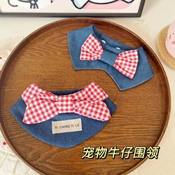 Bufanda vaquera triangular para perros y gatos – Bandana de tela acolchada