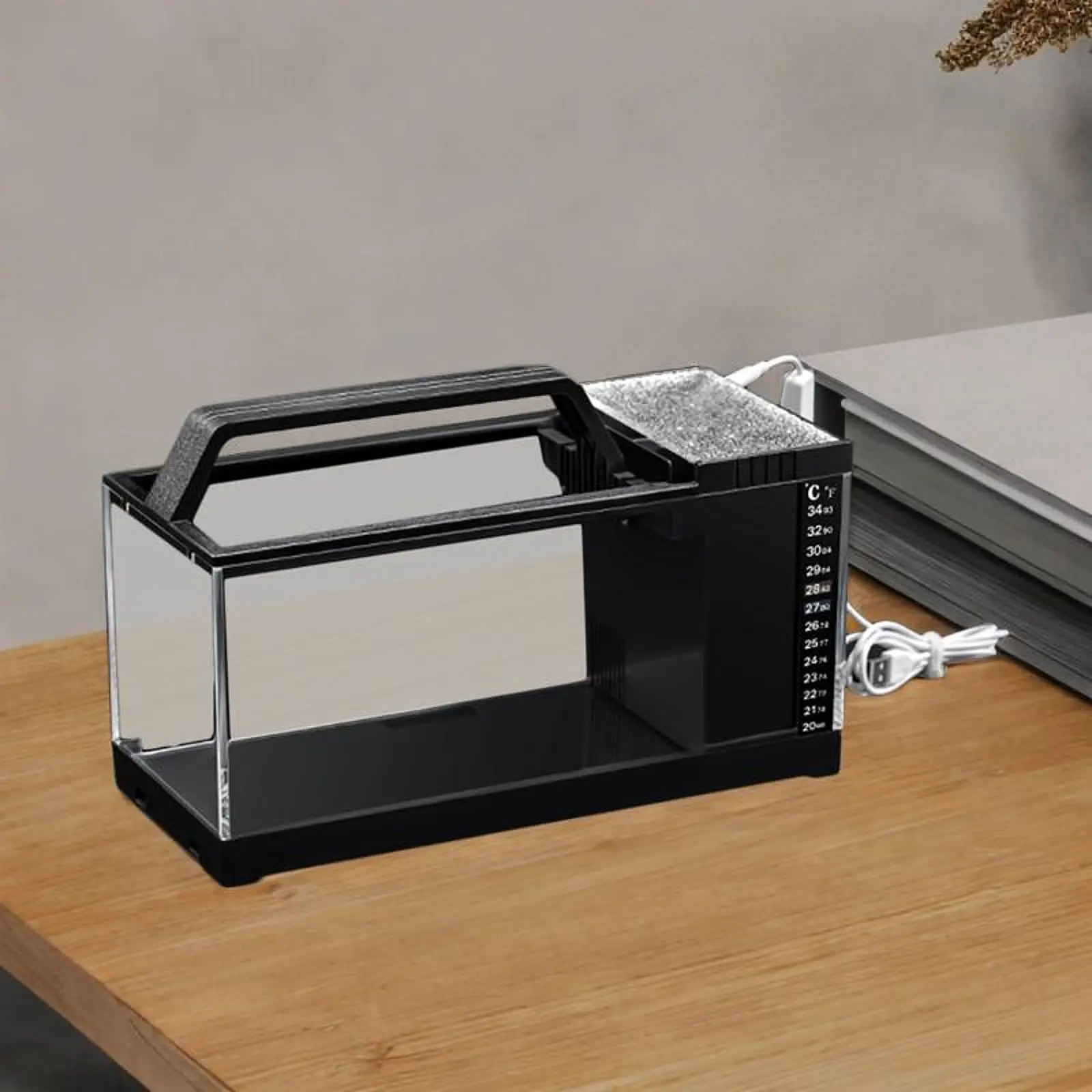 Micro Landscape Fish Tank Sturdy Mini Fish Tank for Tabletop Household Decor