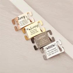 Collar antipérdida personalizado con nombre curvo para perro y gato
