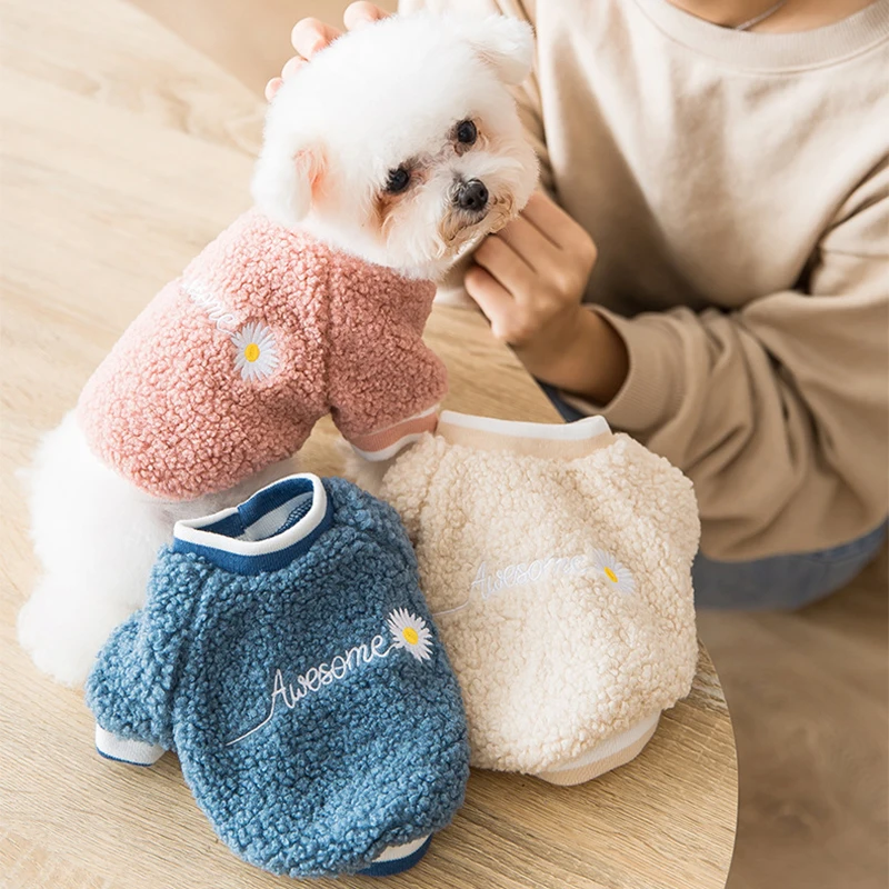 Abrigos de lana para perros pequeños, ropa cálida para mascotas, sudaderas con capucha para cachorros, Chihuahua, Bulldog Francés, disfraz para perros, Invierno - imagen 2
