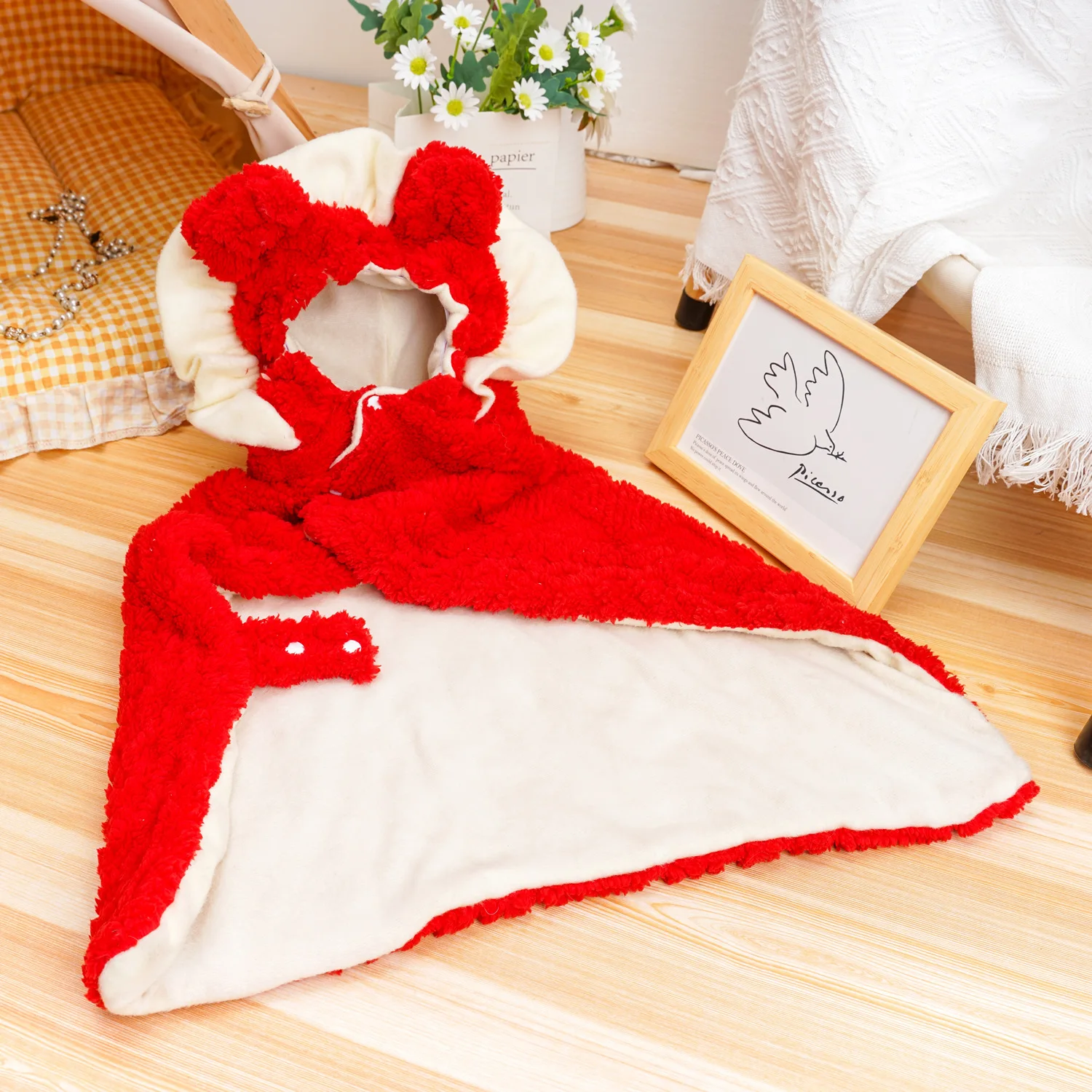 Los perros y las flores de otoño e invierno mantienen el calor, las capas de Navidad son mejores que los osos de peluche, perros pequeños, invierno, a prueba de viento y cálido - imagen 4