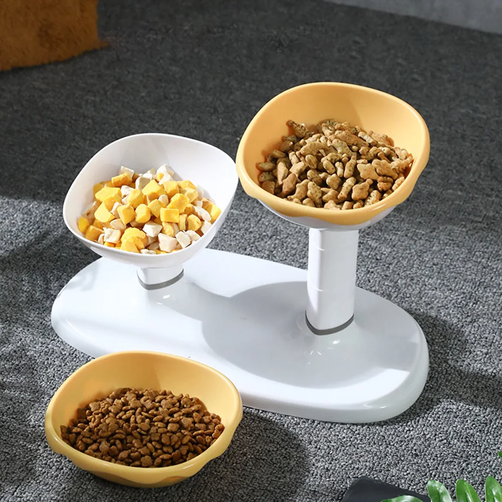 Juego de cuencos para mascotas de altura ajustable, nuevo cuenco doble para comida y agua, cuenco para comedero para mascotas elevado desmontable, adecuado para gatos y perros - imagen 4