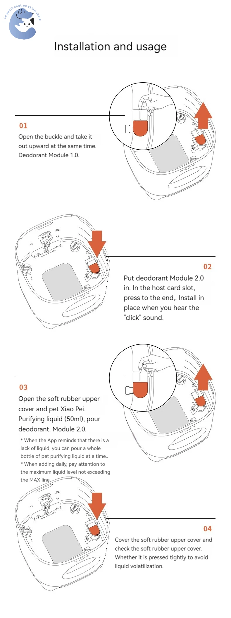 Accesorios de repuesto para Petkit Pure X, inodoro para gatos totalmente automático, módulo de desodorización dedicado, edición mejorada 2,0 - imagen 5