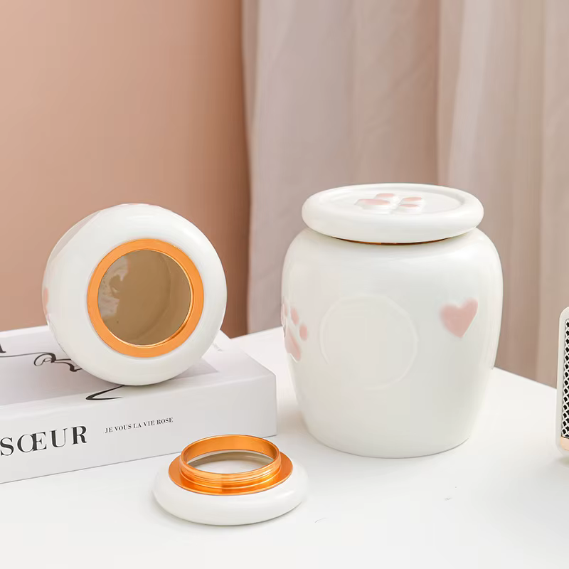 Urna ceramica para cenizas de mascotas con fotos - perros y gatos - imagen 4