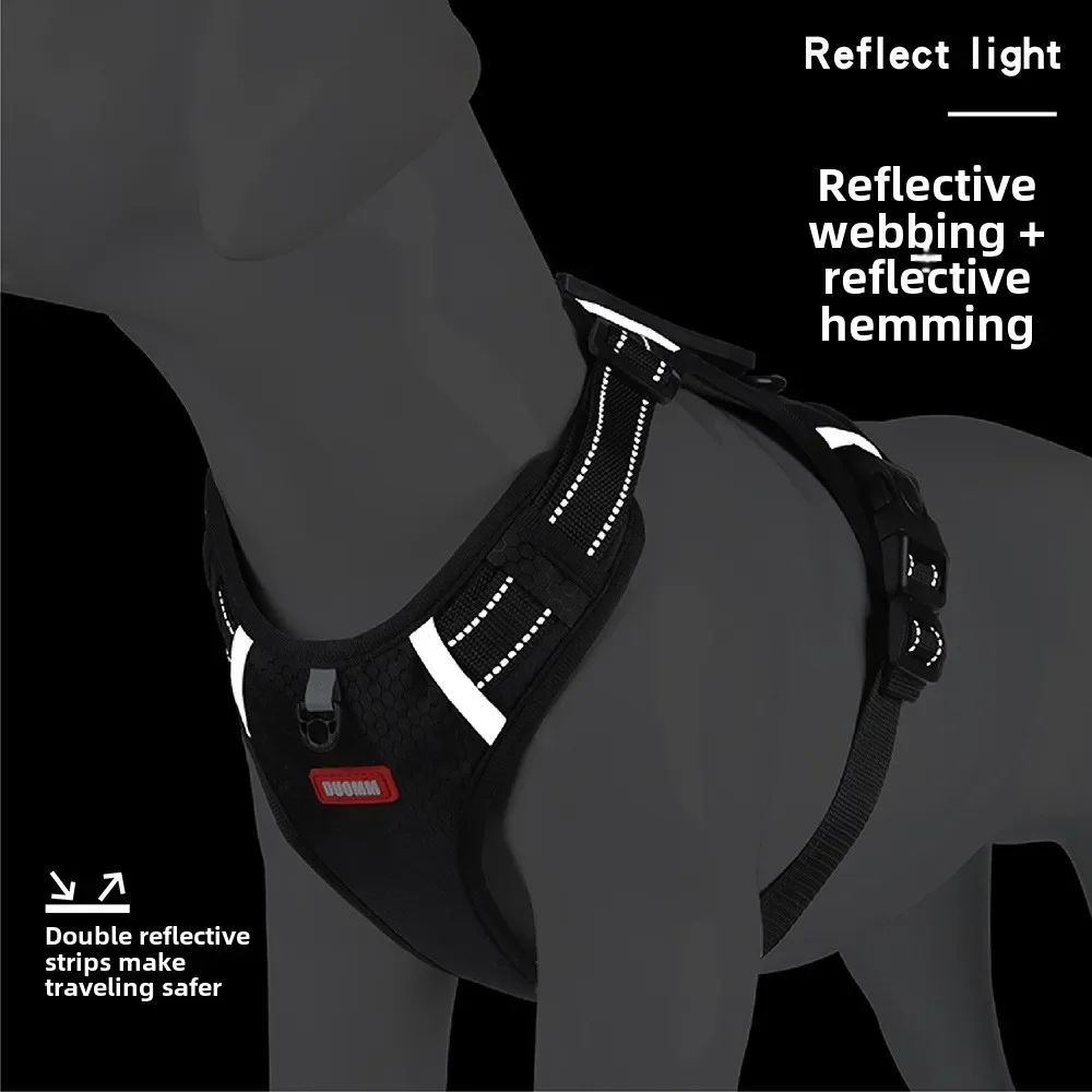 Correa para el pecho para mascotas, cuerda para caminar para perros medianos y grandes, tipo chaleco, correa, cuerda para perros sin rotura, suministros para mascotas