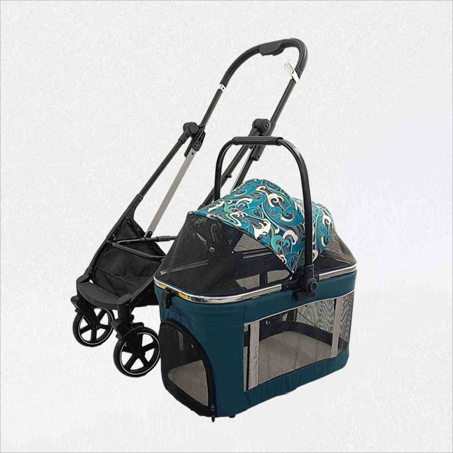 Cochecitos para mascotas para perros grandes y medianos, bolsa Universal para gatos, cochecitos grandes plegables y desmontables, productos para mascotas - imagen 4