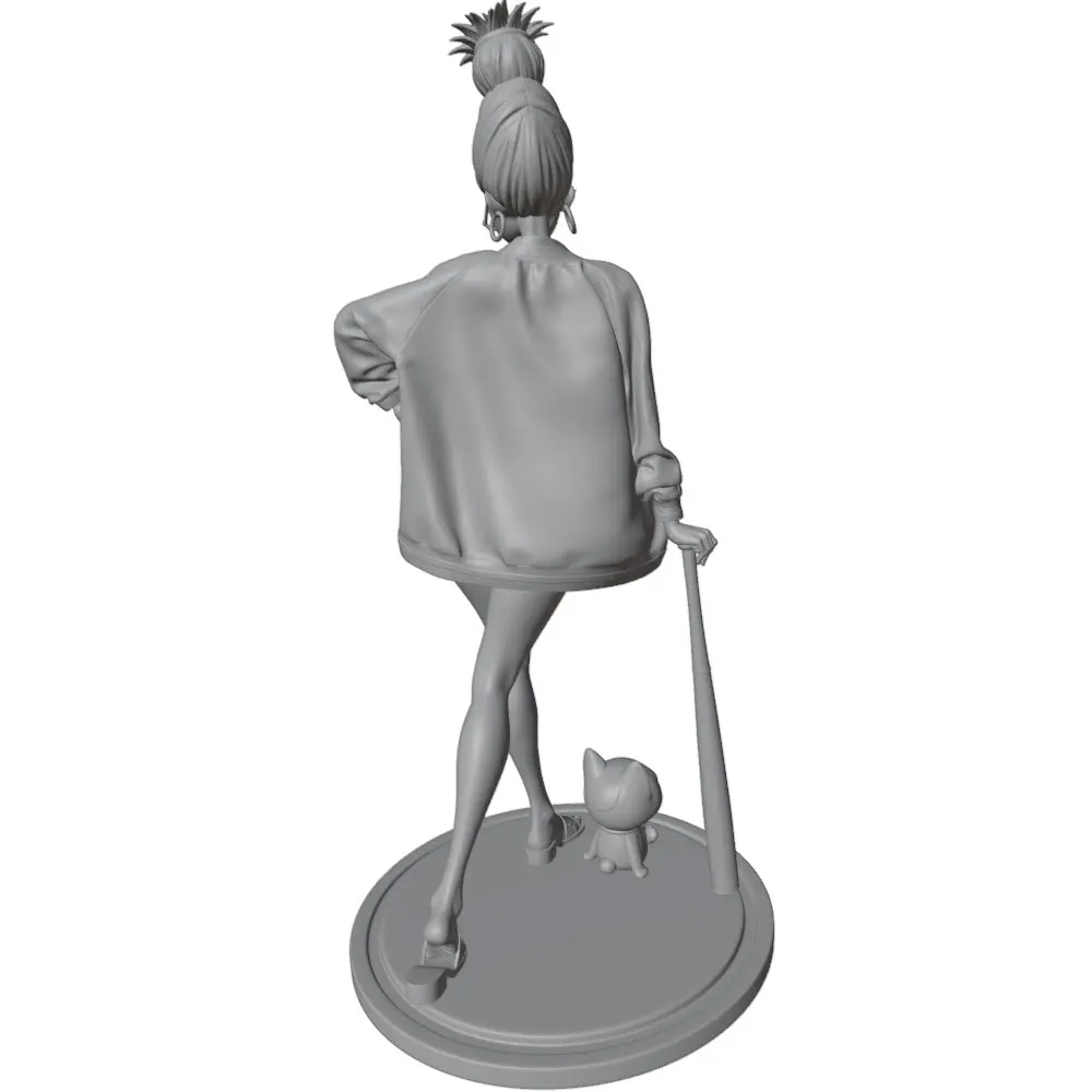 Figura anime escala 1/24 gris sin montar ni pintar – Kit DIY - imagen 4
