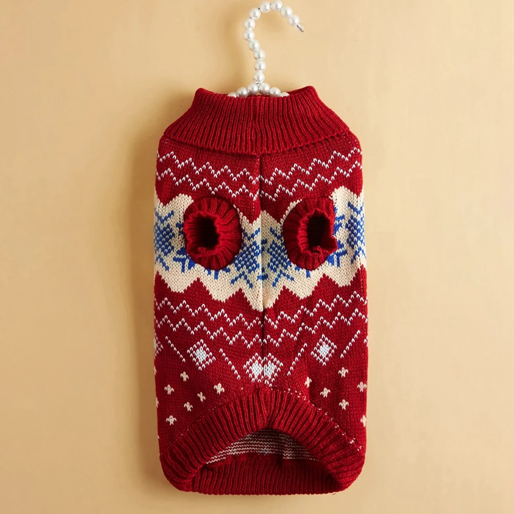 Suéteres cálidos para perros y gatos pequeños y medianos, prendas de punto para mascotas, sudadera clásica para cachorros, abrigo de punto para perros - imagen 4