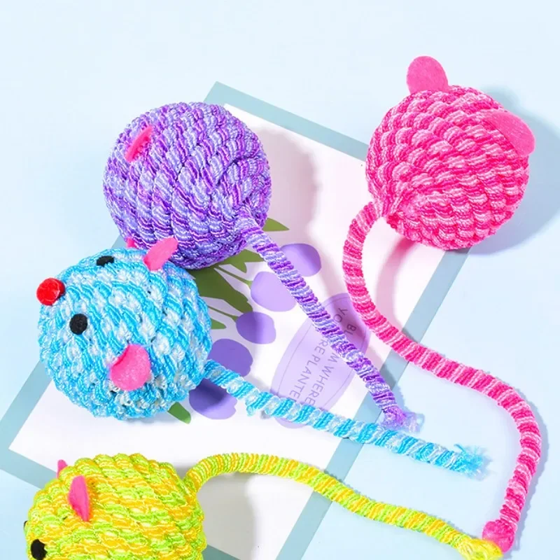 Juguete interactivo con cuerda para gato, pelota de ratón autohi, cuerda para rascar, ratón con campana, productos para mascotas - imagen 4